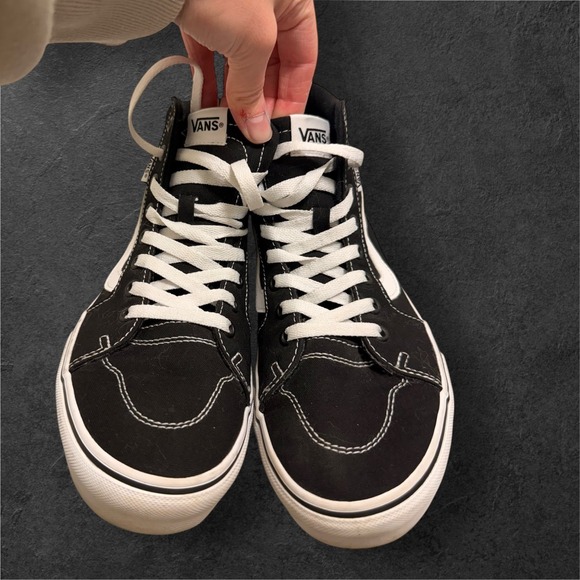 VANS FILMORE FILMORE HI shoes AUTHENTIC, US size 9 women's black white high top - Picture 4 of 10